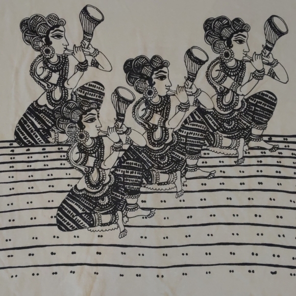 VINTAGE Crossroads "India" graphic tee sz 42 - Picture 2 of 4